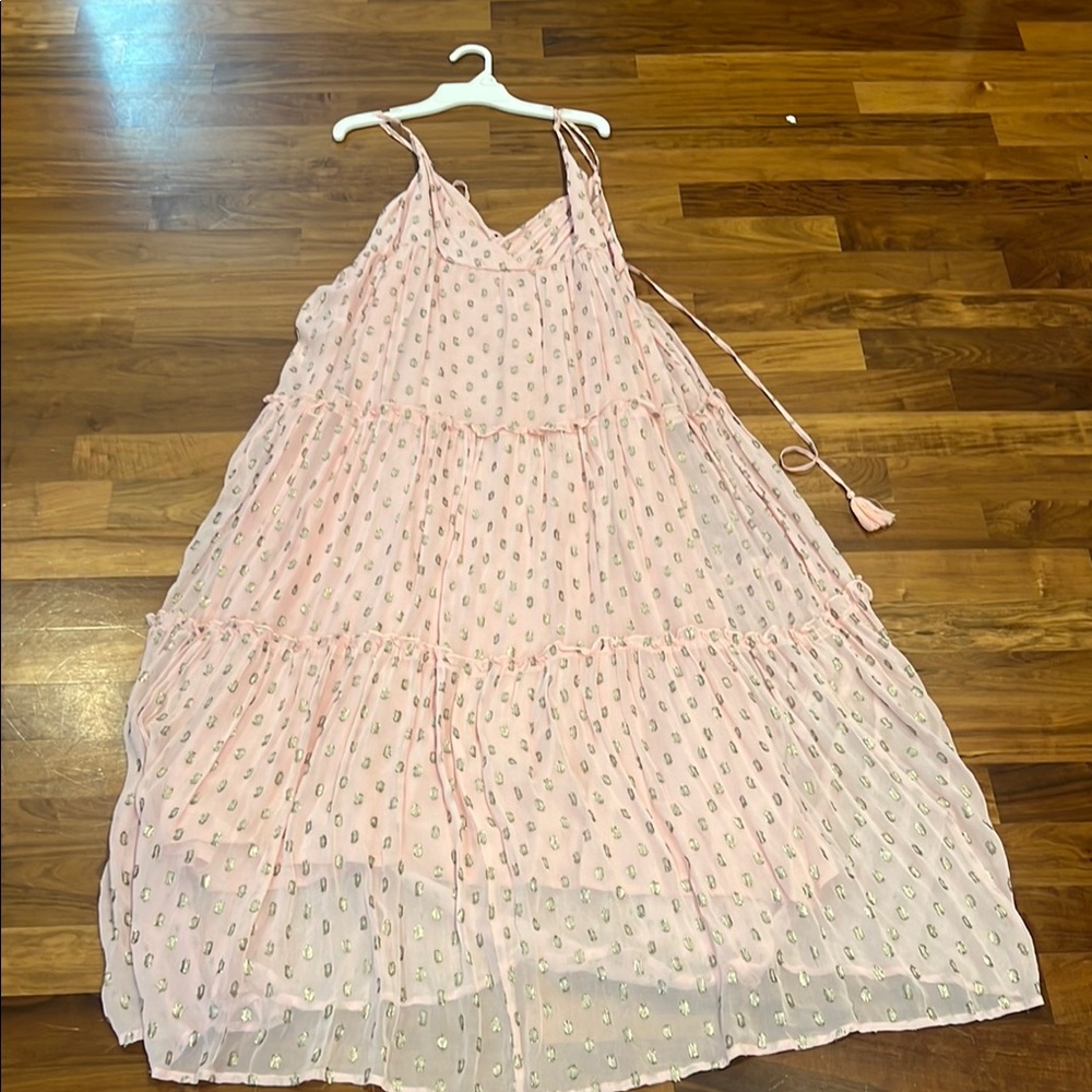 Pink Sleeveless Maxi Dress